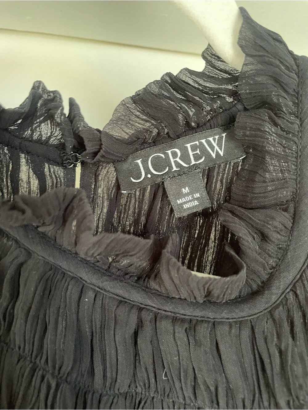J Crew Crinkle Chiffon smocked top - Picture 3 of 6